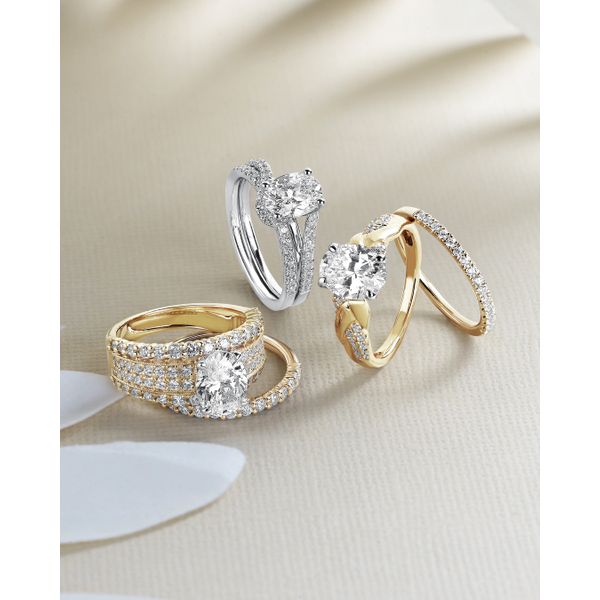 14k White Gold Bridal Set - Image 5