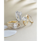 14k White Gold Bridal Set - Image 5