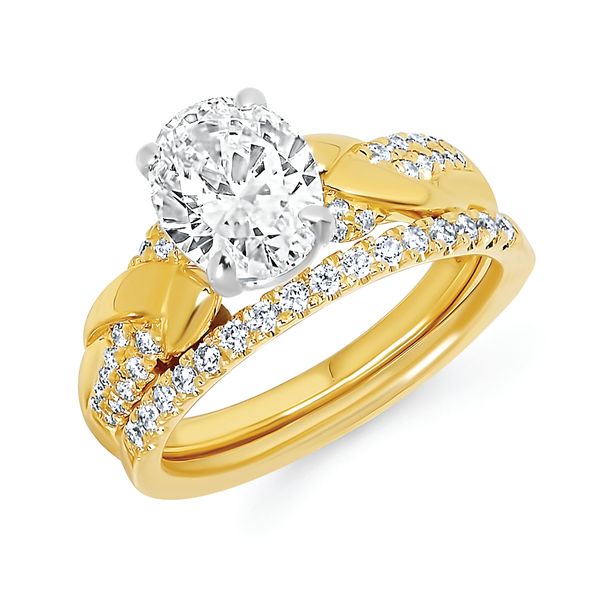 14k Yellow Gold Bridal Set