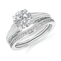 14k White Gold Bridal Set