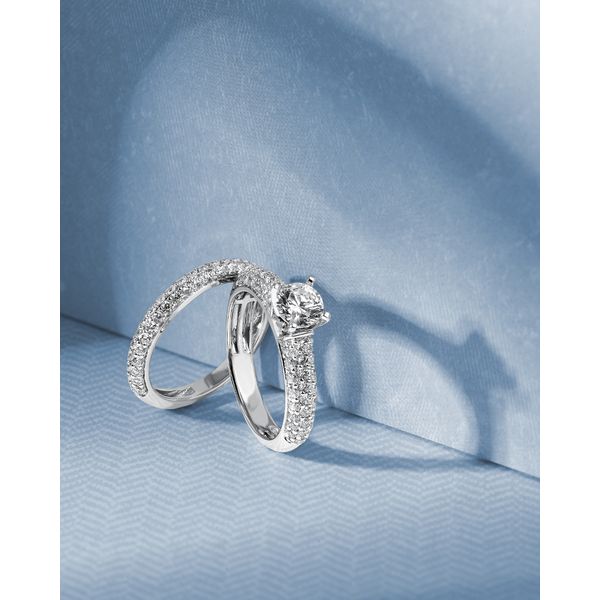 14k White Gold Bridal Set - Image 3
