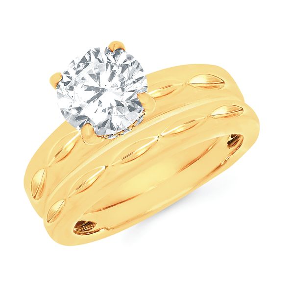 14k Yellow Gold Bridal Set