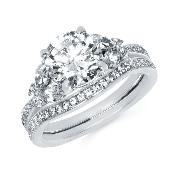 14k White Gold Bridal Set