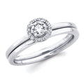 14k White Gold Bridal Set