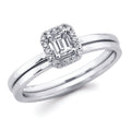14k White Gold Bridal Set