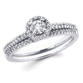 14k White Gold Bridal Set