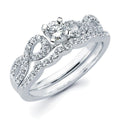 14k White Gold Bridal Set