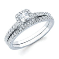 14k White Gold Bridal Set