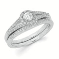 14k White Gold Bridal Set