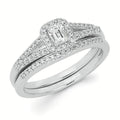 14k White Gold Bridal Set