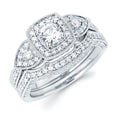 14k White Gold Bridal Set