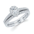 14k White Gold Bridal Set