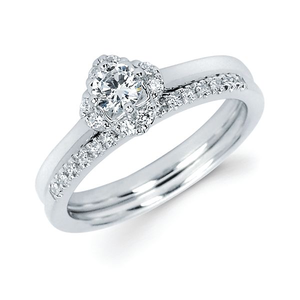 14k White Gold Bridal Set