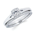 14k White Gold Bridal Set