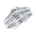 14k White Gold Bridal Set