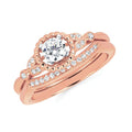 14k Rose Gold Bridal Set
