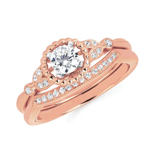 14k Rose Gold Bridal Set