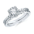 14k White Gold Bridal Set
