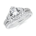 14k White Gold Bridal Set