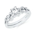14k White Gold Bridal Set