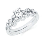 14k White Gold Bridal Set