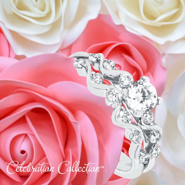 14k White Gold Bridal Set - Image 5