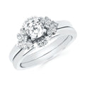 14k White Gold Bridal Set