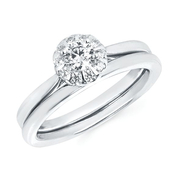 14k White Gold Bridal Set