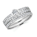 14k White Gold Bridal Set