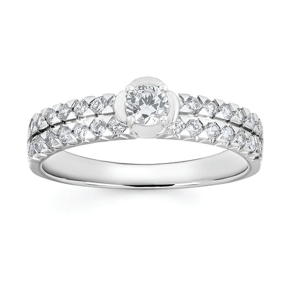 14k White Gold Bridal Set - Image 2
