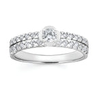14k White Gold Bridal Set - Image 2