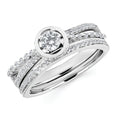 14k White Gold Bridal Set