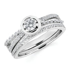 14k White Gold Bridal Set