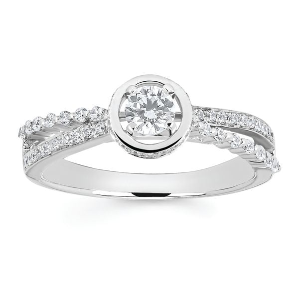 14k White Gold Bridal Set - Image 2