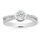 14k White Gold Bridal Set - Image 2