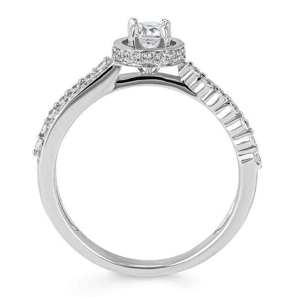 14k White Gold Bridal Set - Image 4