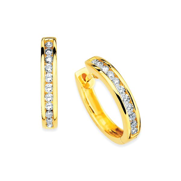 14k Yellow Gold Hoop Earrings