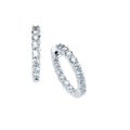 14k White Gold Hoop Earrings