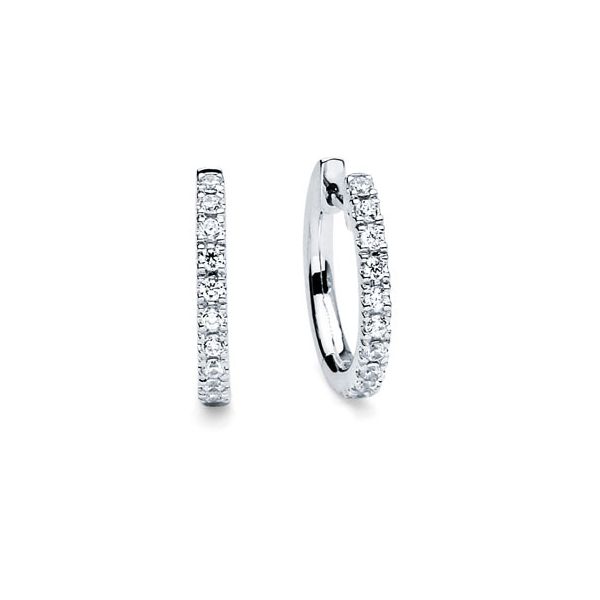 14k White Gold Hoop Earrings