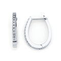 14k White Gold Diamond Earrings