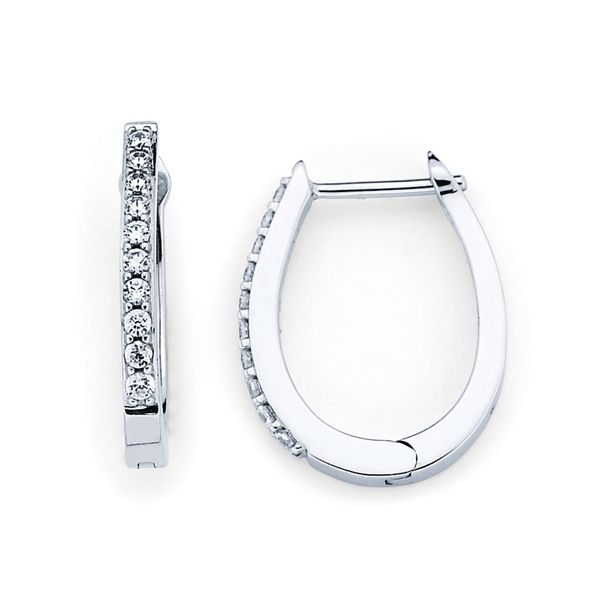 14k White Gold Diamond Earrings