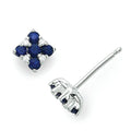 14k White Gold Gemstone Earrings