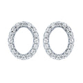 14k White Gold Diamond Earrings