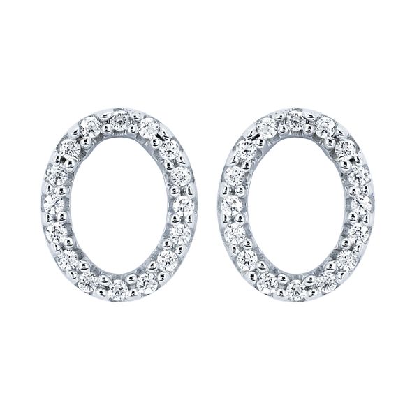 14k White Gold Diamond Earrings