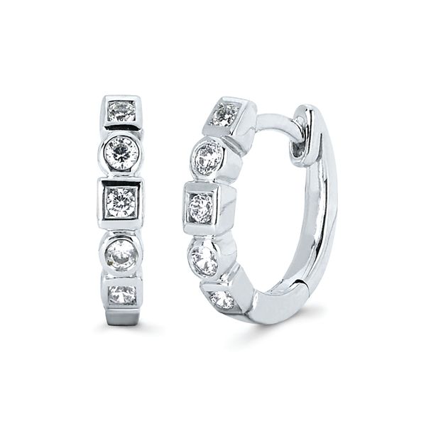 14k White Gold Hoop Earrings
