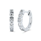 14k White Gold Hoop Earrings