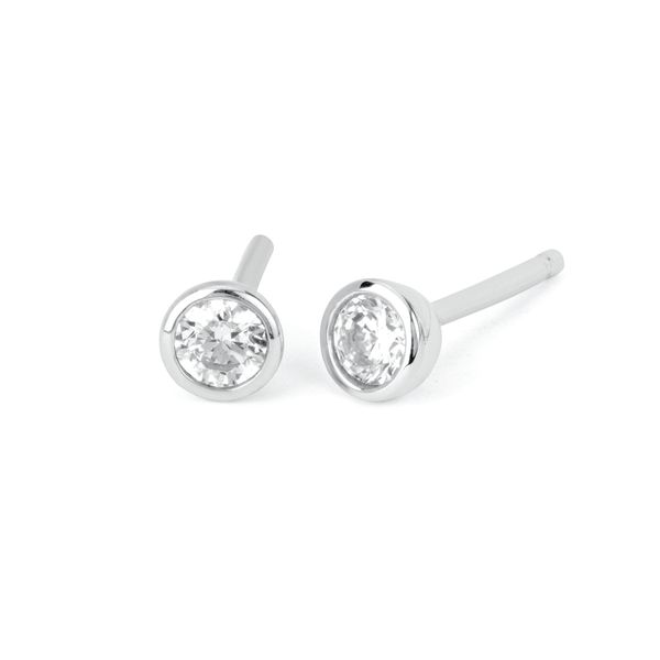 10k White Gold Gemstone Earrings