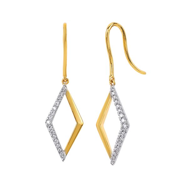 14k Yellow Gold Diamond Earrings