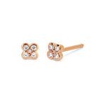 10k Rose Gold Diamond Earrings