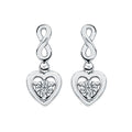 Sterling Silver Diamond Earrings